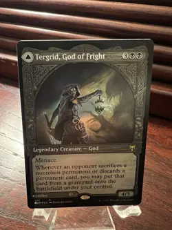 Tergrid, God of Fright / Tergid's Lantern 1x FOIL KHM MTG Kaldheim Rare MINT blk - Image 1
