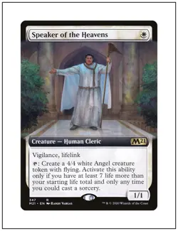 1x Speaker of the Heavens, Extended Art, Magic MTG NM - Image 1