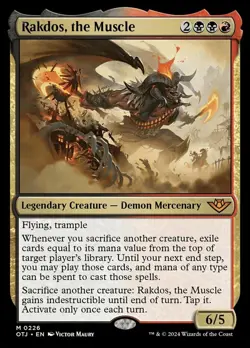 MTG Rakdos, the Muscle NM-Mint Outlaws of Thunder Junction - Image 1