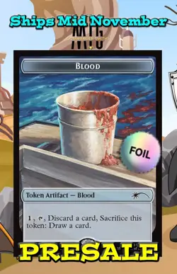 JAWS BLOOD Token PRESALE ✨ Borderless FOIL ✨ MTG NM Secret Lair (2180) - Image 1