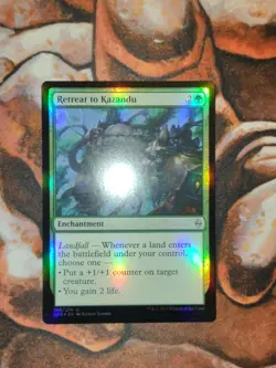 NM FOIL Retreat to Kazandu Battle for Zendikar MTG Magic the Gathering - Image 1