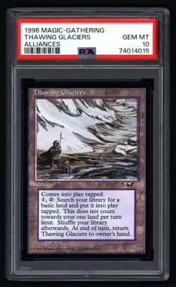 Thawing Glaciers 1996 Alliances Rare MTG Magic the Gathering PSA 10 - Image 1