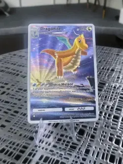 🐲Pokemon TCG Pocket Dragonite Genetic Apex CUSTOM Full Alt Art Holo + TOPLOADER - Image 1