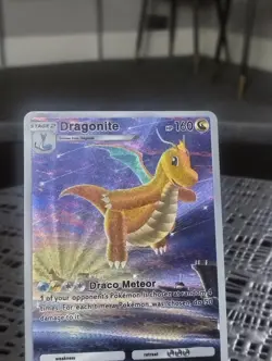 🐲Pokemon TCG Pocket Dragonite Genetic Apex CUSTOM Full Alt Art Holo + TOPLOADER - Image 2