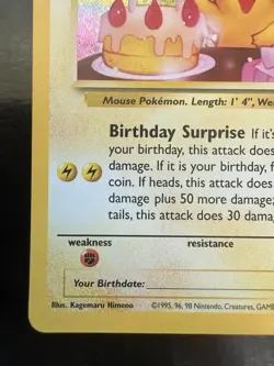 Pokemon Birthday Pikachu 24/53 Holo Celebrations Classic Collection (NM) - Image 4