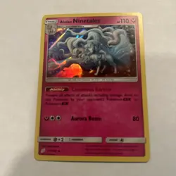 2019 Pokemon Alolan Ninetales 111/181 Sm-Team Up Holo NM - Image 1