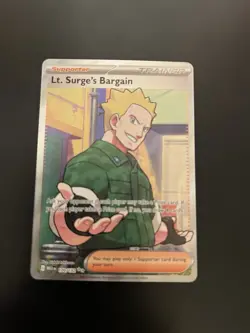 Lt. Surge's Bargain 170/132 - Full Art - Pokemon Mega Evolution NM/M - Image 2