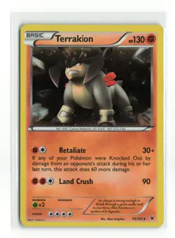TERRAKION 73/101 NOBLE VICTORIES HOLO RARE POKEMON TCG MP - Image 1