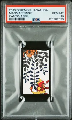 2013 POKEMON HANAFUDA KANTO APRIL MAGMAR/PINSIR PSA 10 - Image 1