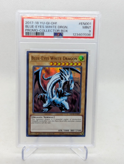 2017-18 YUGIOH BLUE-EYES WHITE DRAGON ULTRA RARE PROMO KAIBA COLLECTOR BOX PSA 9 - Image 1