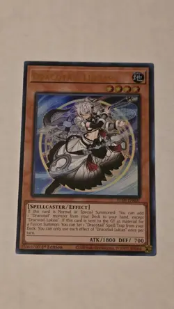 Yu-Gi-Oh! Dracotail Lukias Ultra Rare 1st Edition Justice Hunters NM JUSH-EN001 - Image 1