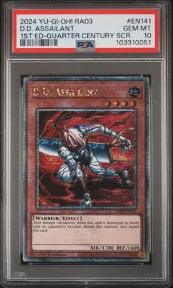 2024 YU-GI-OH! RA03-QUARTER CENTURY BONANZA #EN141 D.D. ASSAILANT PSA 10 - Image 1