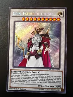 Odin, Father of the Aesir LC5D-EN191 Secret Rare 1st Edition Near Mint Yugioh - Image 1