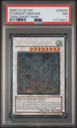 2008 YU-GI-OH! TDGS-THE DUELIST GENESIS GHOST RARE #EN040 STARDUST DRAGON PSA 7 - Image 1