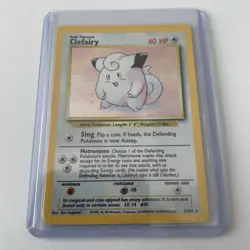 Clefairy 5/102 Holo Base Set Unlimited Rare Pokemon TCG Card Vintage - Image 1