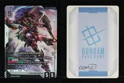 2025 Gundam Card Game Newtype Rising GD01 LR Justice Gundam #GD01-066 - Image 3