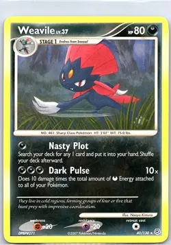 Weavile 40/130 Non Holo Diamond and Pearl - Pokemon Card - NM - Image 1