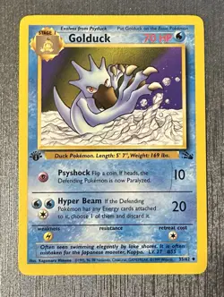 Pokemon Golduck 1st Edition Fossil Set Card 35/62 Uncommon, Near Mint/Mint - Image 1
