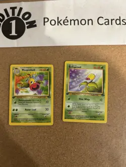 Weepinbell + Bellsprout 1st Edition Pokemon Card Lot Vintage WOTC - Image 1