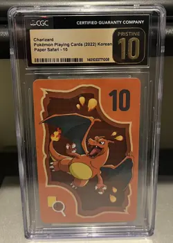 2022 Pokemon Korean Playing Card Charizard CGC 10 Pristine - Image 1