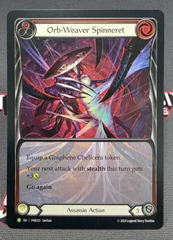 FAB FOIL Orb-Weaver Spinneret (Red) - SCG Promotional Flesh and Blood Card # 323 - Image 1