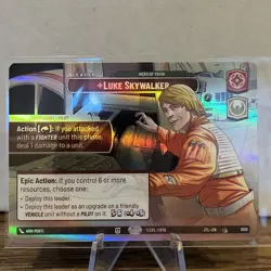 Star Wars Unlimited Luke Skywalker Hero Of Yavin Showcase NM Foil Card JTL 1008 - Image 1