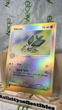 Vibrava 47/97 Reverse Holo EX Dragon Pokemon Card E Series MP - Image 2