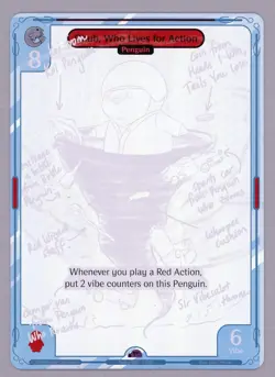 Vibes SKETCH FOIL TCG Chub, Who Lives for Action - Enter the Huddle #5 Card - Image 1