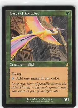 MTG - Birds of Paradise (Retro Frame) - Ravnica Remastered - NM/SP - Image 1