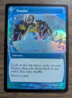 MTG Ponder Future Sight Foil from Secret Lair Drop NM - Image 1
