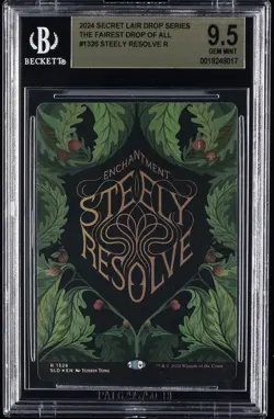 2024 MTG SECRET LAIR DROP SER THE FAIREST DROP OF ALL R STEELY RESOLVE BGS 9.5 - Image 1