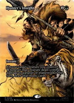 MTG Hunter's Insight (Borderless) Normal NM Marvel Eternal-Legal Magic - Image 1