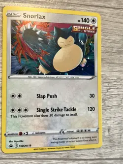 Pokemon Chilling Reign | Single Strike Snorlax | SWSH119 Black Star Promo Holo - Image 1