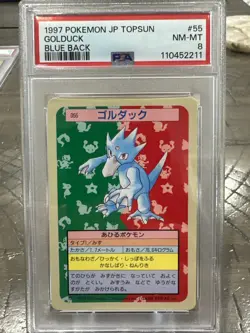 1997 POKEMON JPN TOPSUN BLUE BACK #55 GOLDUCK PSA 8 - Image 1