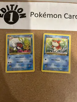 Seaking + Goldeen 1st Edition Pokemon Card Lot Vintage WOTC - Image 1