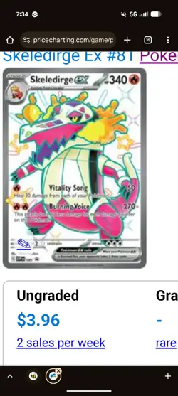Pokemon TCG Shiny Fuecoco Crocalor Skeledirge Paldea Evolved Ultra Rare Promo NM - Image 4