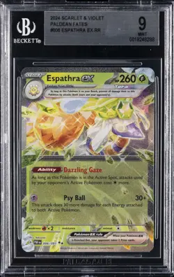 2024 POKEMON SCARLET & VIOLET PALDEAN FATES PR #006 ESPARTHA EX BGS 9 - Image 1