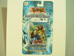 YuGiOh BLUE EYES WHITE DRAGON UNLIMITED 1996 Factory Sealed BOOSTER BLISTER PACK - Image 1