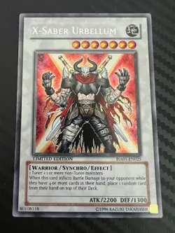 Yugioh X-Saber Urbellum HA01-EN025 Secret Rare Limited VLP - Image 1
