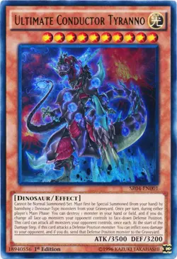 Yugioh! LP Ultimate Conductor Tyranno - SR04-EN001 - Ultra Rare - 1st Edition Li - Image 1