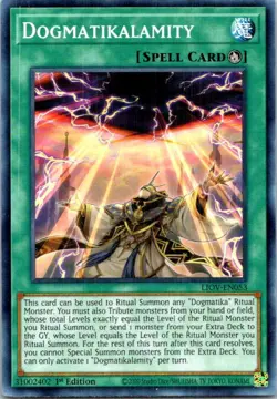 Dogmatikalamity LIOV-EN053 Yu-Gi-Oh! Card Light Play 1st Edition - Image 1
