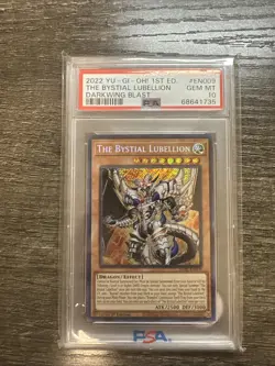 Yu-Gi-Oh! PSA 10 TCG The Bystial Lubellion Darkwing Blast DABL-EN009 Secret Rare - Image 1