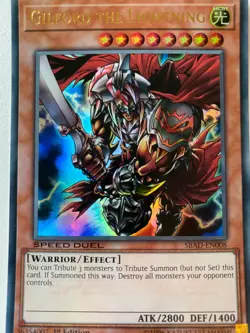 Yugioh Gilford The Lightning SBAD-EN008 Ultra Rare SPEED DUEL 1st Edition NM - Image 1