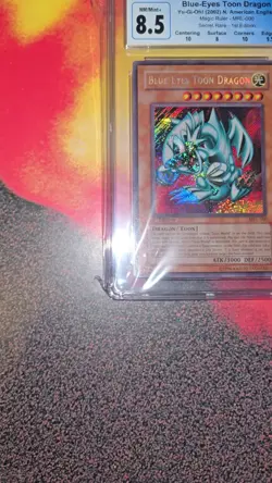 2002 Yu-Gi-Oh! 1st Edition Blue-Eyes Toon Dragon CGC 8.5 MRL-000 Secret Rare - Image 2