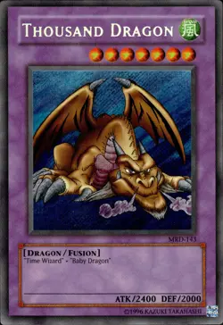 Yu-Gi-Oh Thousand Dragon MRD-143 Secret Rare - Image 1