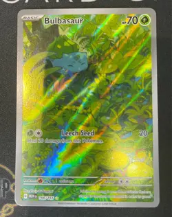 Pokemon TCG Bulbasaur Scarlet Violet-151 Holo Card 166/165 Illustration Rare - Image 1