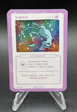 Pokederp CoroCoro Meow Holo - Mew Derpy Fan Art Card - Image 1