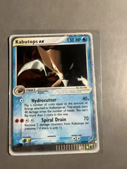 Pokemon TCG English Sandstorm Kabutops EX Card 97/100 Holo Damaged - Image 1