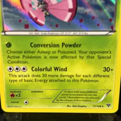 Vivillon 17/146 XY Base Set Holo Rare Meadow Pink 2014 Nintendo Pokemon Card - Image 2