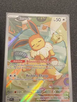 Pokemon Eevee Center Exclusive SV Scarlet & Violet Promo Card Holo #173 - Image 2